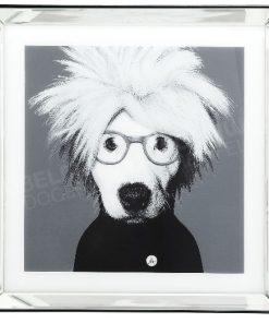 Bild Frame Mirror Artist Dog 60×60 Kare Design Frame Mirror 12091027