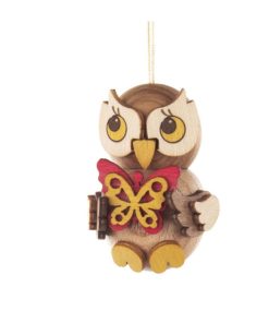 Behang Eulenkind mit Schmetterling
