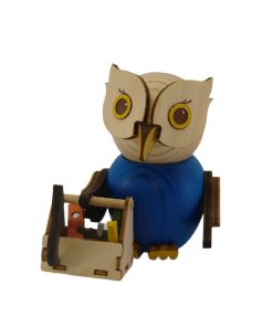 Holzfigur Mini-Eule Handwerker