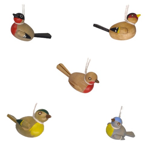 Behang Miniaturvögel bunt, 2,5cm