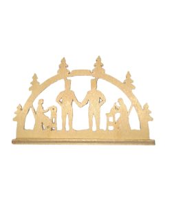 Miniatur Schwibbogen Bergmann