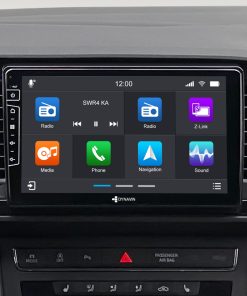 D9-SLN Premium Flex Navigationssystem für Seat Leon III mit 4 x 100W Class-D Verstärker, 9 Zoll Display (hochauflösend), Inkl. Head-up-Display, Apple CarPlay und Android Auto