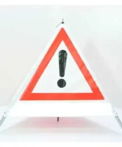 Warnpyramide, Faltsignal, schwer, Achtung (VZ101), Seitenlänge 70 cm, retroreflektierend weiß